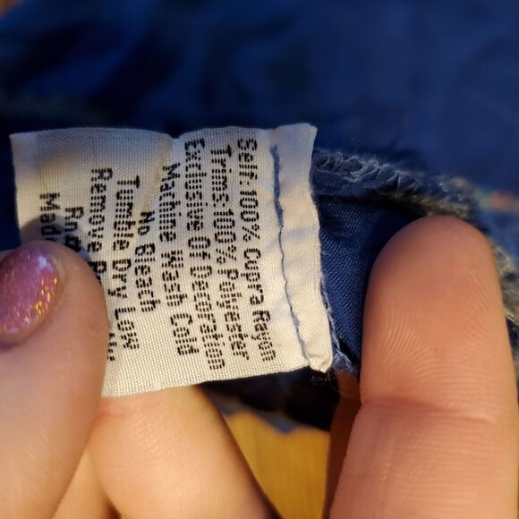 Johnny Was Victoria Blue feather blouse size small - Picture 6 of 7